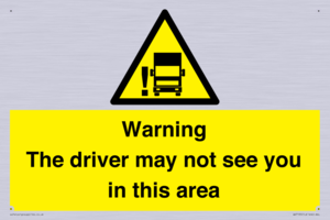 WV7195: Warning The driver may not see you in this area
