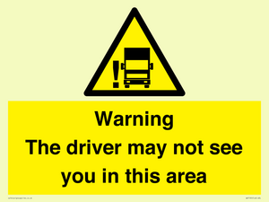 WV7195: Warning The driver may not see you in this area