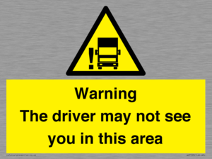 WV7195: Warning The driver may not see you in this area