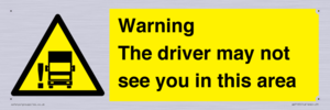 WV7195: Warning The driver may not see you in this area