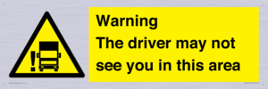 WV7195: Warning The driver may not see you in this area