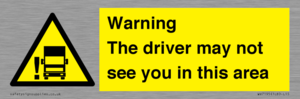 WV7195: Warning The driver may not see you in this area