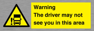 WV7195: Warning The driver may not see you in this area