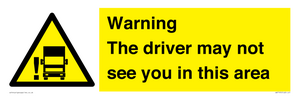 WV7195: Warning The driver may not see you in this area