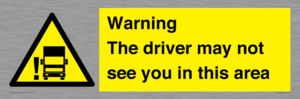 WV7195: Warning The driver may not see you in this area