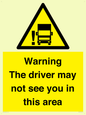 WV7195: Warning The driver may not see you in this area