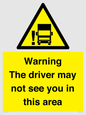 WV7195: Warning The driver may not see you in this area