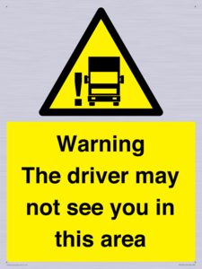 WV7195: Warning The driver may not see you in this area