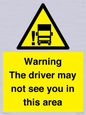 WV7195: Warning The driver may not see you in this area