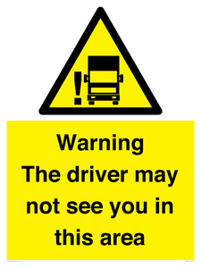WV7195: Warning The driver may not see you in this area