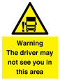 WV7195: Warning The driver may not see you in this area