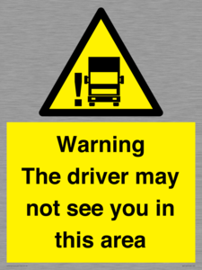 WV7195: Warning The driver may not see you in this area