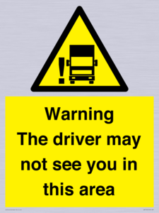 WV7195: Warning The driver may not see you in this area