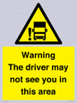 WV7195: Warning The driver may not see you in this area