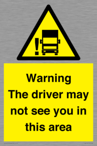 WV7195: Warning The driver may not see you in this area