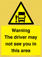 WV7195: Warning The driver may not see you in this area