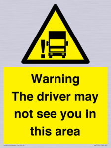 WV7195: Warning The driver may not see you in this area