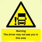 WV7195: Warning The driver may not see you in this area