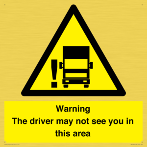 WV7195: Warning The driver may not see you in this area