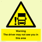 WV7195: Warning The driver may not see you in this area