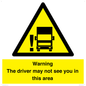 WV7195: Warning The driver may not see you in this area