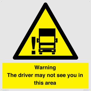 WV7195: Warning The driver may not see you in this area