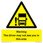 WV7195: Warning The driver may not see you in this area