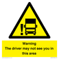 WV7195: Warning The driver may not see you in this area