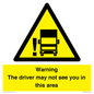 WV7195: Warning The driver may not see you in this area