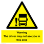 WV7195: Warning The driver may not see you in this area