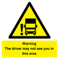 WV7195: Warning The driver may not see you in this area