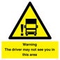 WV7195: Warning The driver may not see you in this area