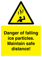 WV7372: Danger of falling ice particles. Maintain safe distance!