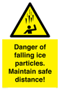 WV7372: Danger of falling ice particles. Maintain safe distance!