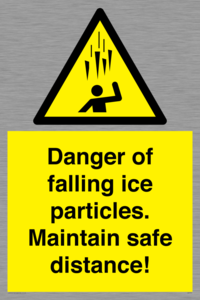 WV7372: Danger of falling ice particles. Maintain safe distance!