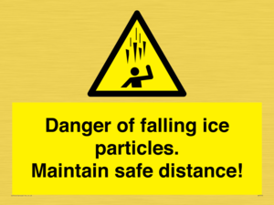 WV7372: Danger of falling ice particles. Maintain safe distance!