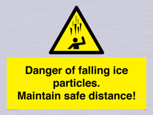 WV7372: Danger of falling ice particles. Maintain safe distance!
