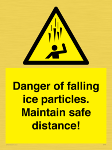 WV7372: Danger of falling ice particles. Maintain safe distance!