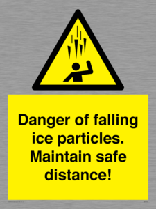 WV7372: Danger of falling ice particles. Maintain safe distance!