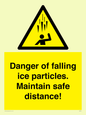 WV7372: Danger of falling ice particles. Maintain safe distance!