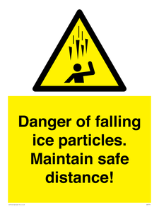 WV7372: Danger of falling ice particles. Maintain safe distance!