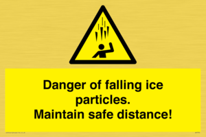 WV7372: Danger of falling ice particles. Maintain safe distance!