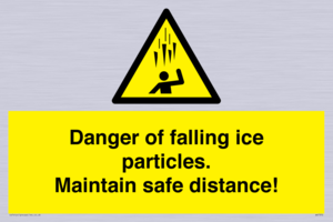 WV7372: Danger of falling ice particles. Maintain safe distance!