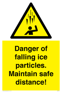 WV7372: Danger of falling ice particles. Maintain safe distance!