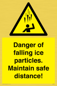 WV7372: Danger of falling ice particles. Maintain safe distance!