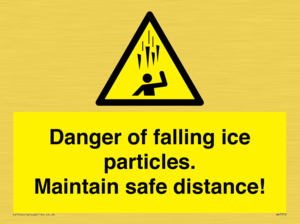 WV7372: Danger of falling ice particles. Maintain safe distance!