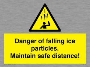 WV7372: Danger of falling ice particles. Maintain safe distance!