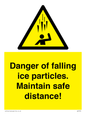 WV7372: Danger of falling ice particles. Maintain safe distance!