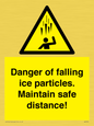 WV7372: Danger of falling ice particles. Maintain safe distance!