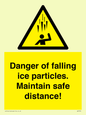WV7372: Danger of falling ice particles. Maintain safe distance!